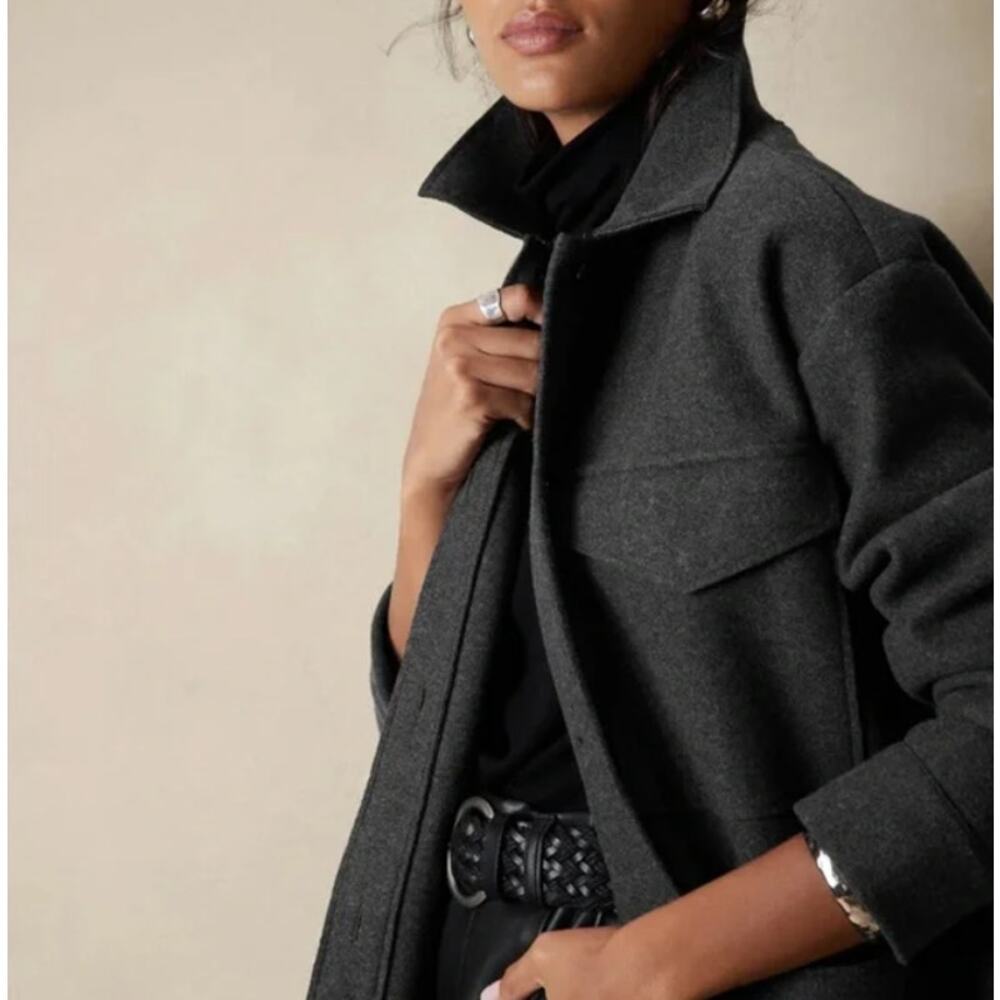 NWOT Banana Republic Oversized 4 Pocket Shacket Shirt Jacket Size Large